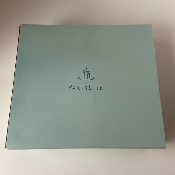 PartyLite Santa Candle Snuffer Holder Gift Set Peppermint Bark Retired w/ Box - Picture 8 of 9